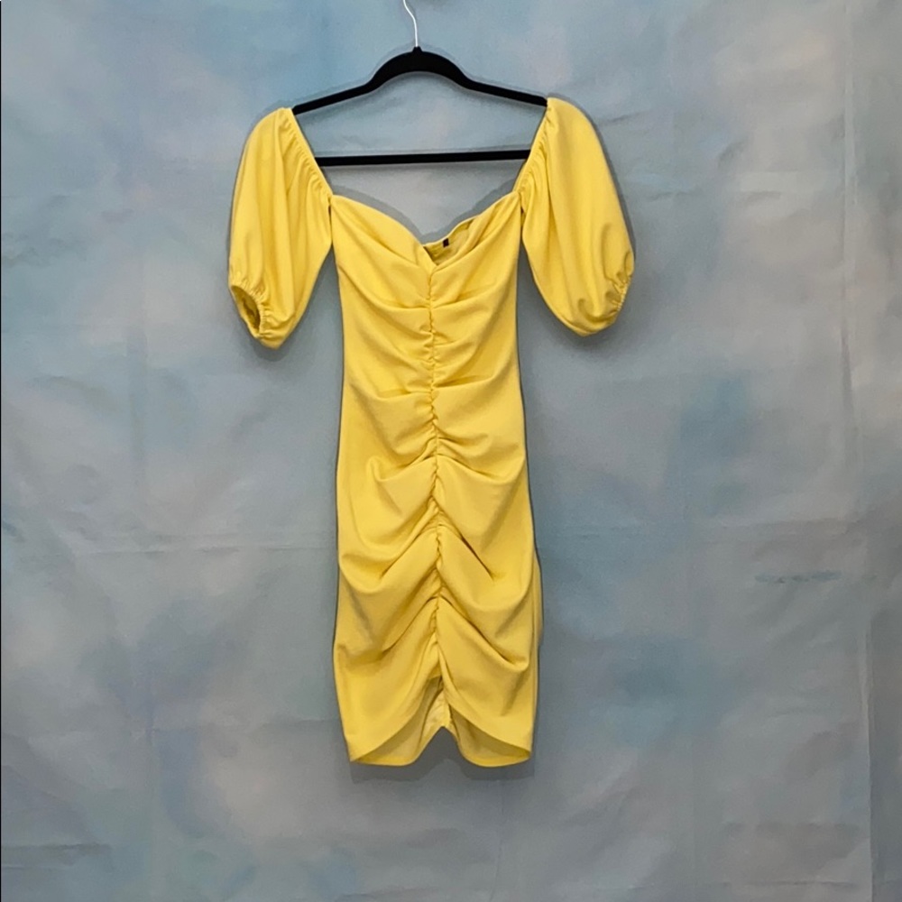 Puff Sleeve Mini Dress